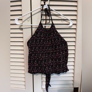 Smocked tie back halter